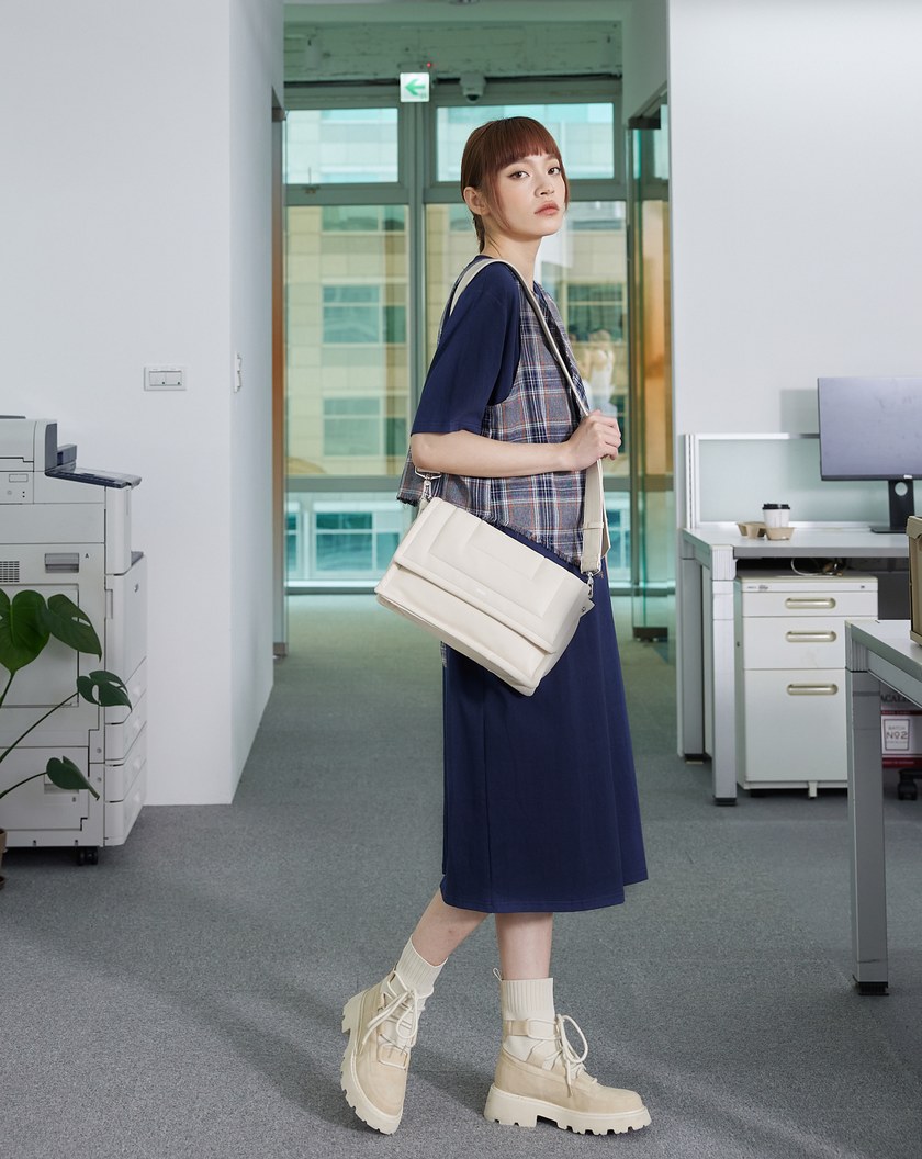 格紋背心兩件式造型洋裝