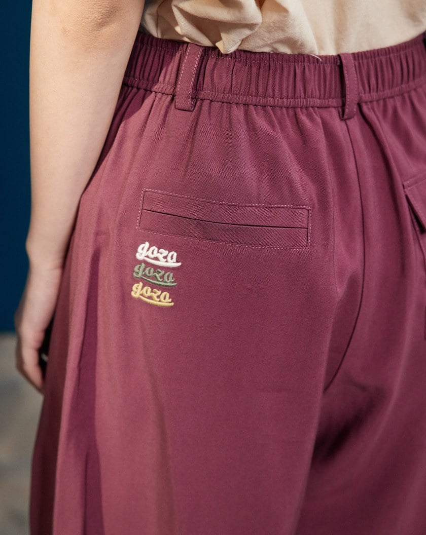 涼感壓折後鬆緊西裝短褲(兩色)