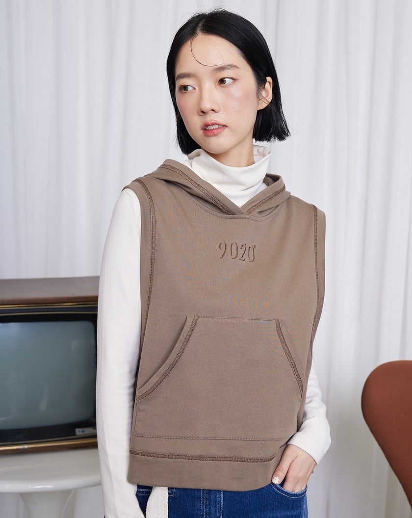 9020配色爬線連帽背心(兩色)