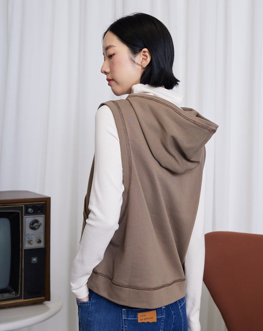 9020配色爬線連帽背心(兩色)