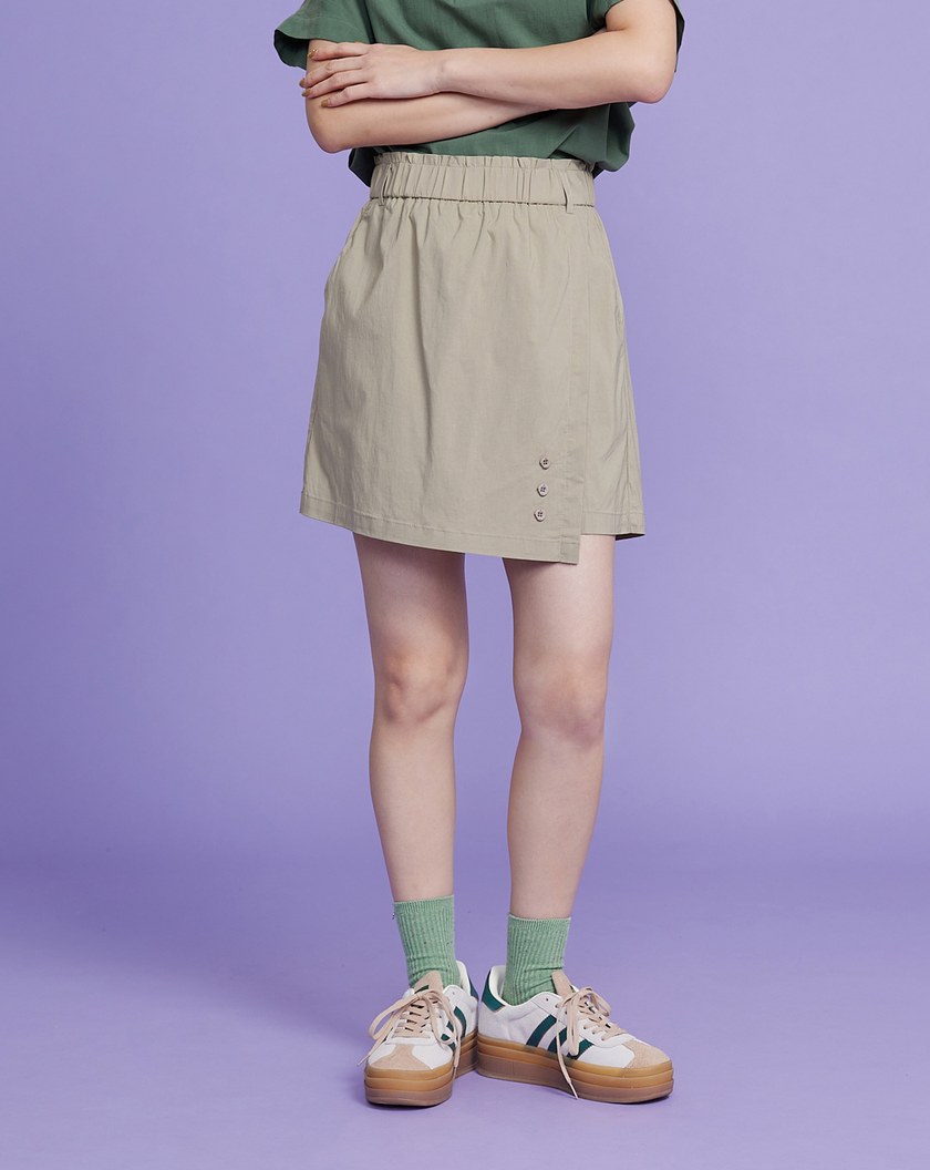 ➤造型彈力鬆緊短褲裙(兩色)