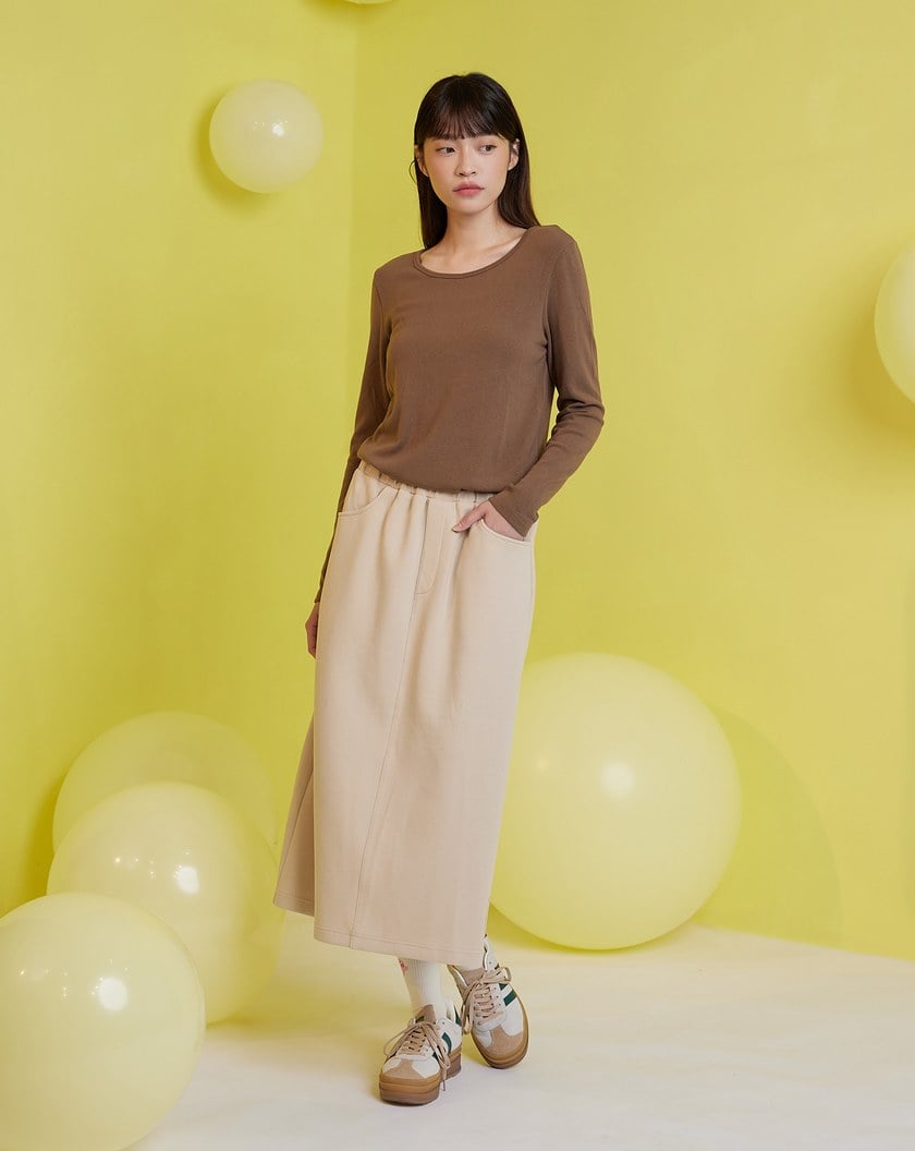 HOT發熱圓領長袖上衣(五色)