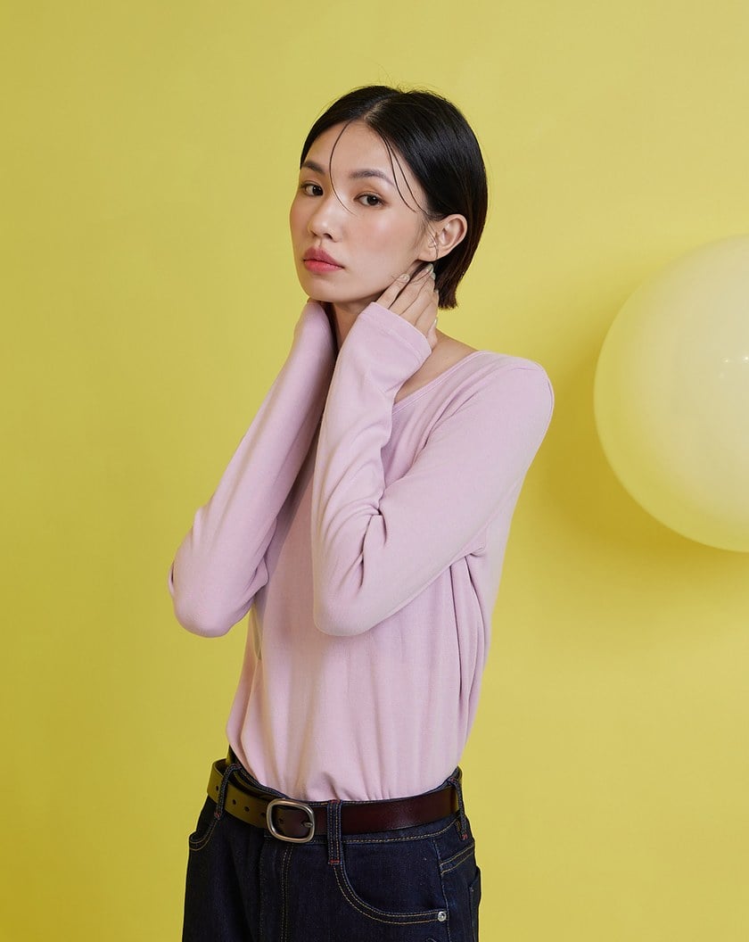 HOT發熱圓領長袖上衣(五色)