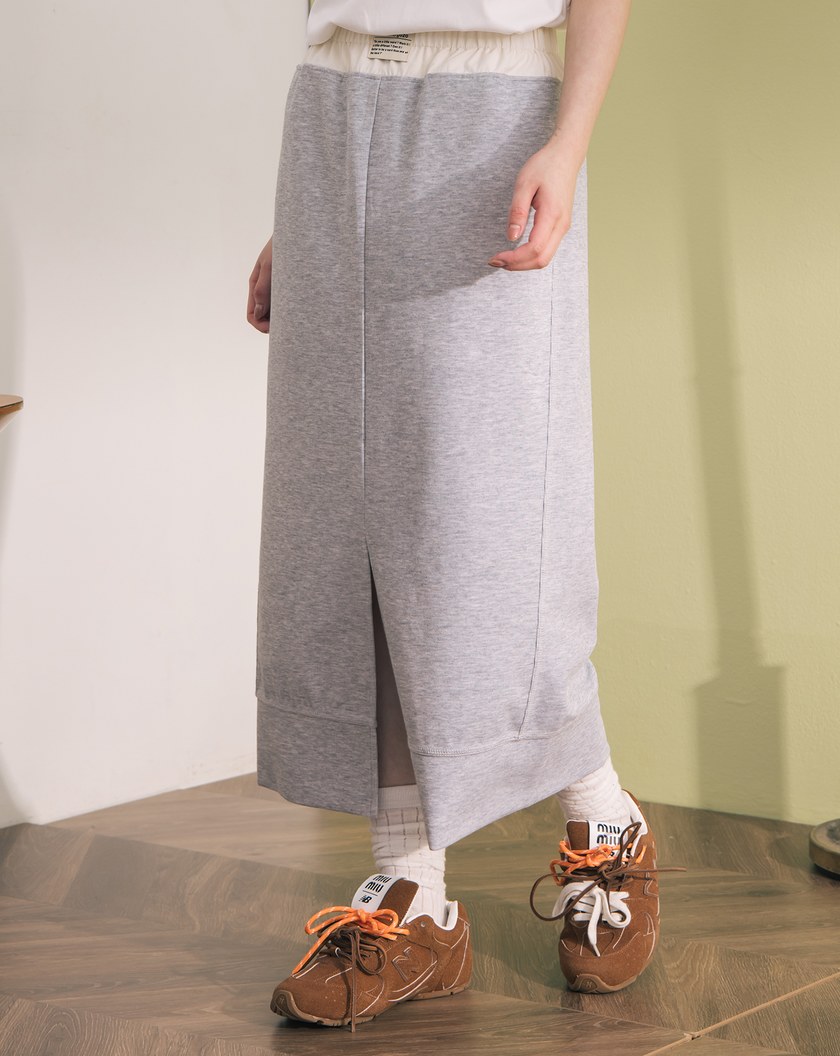 涼感天絲造型爬線直筒長裙(兩色)