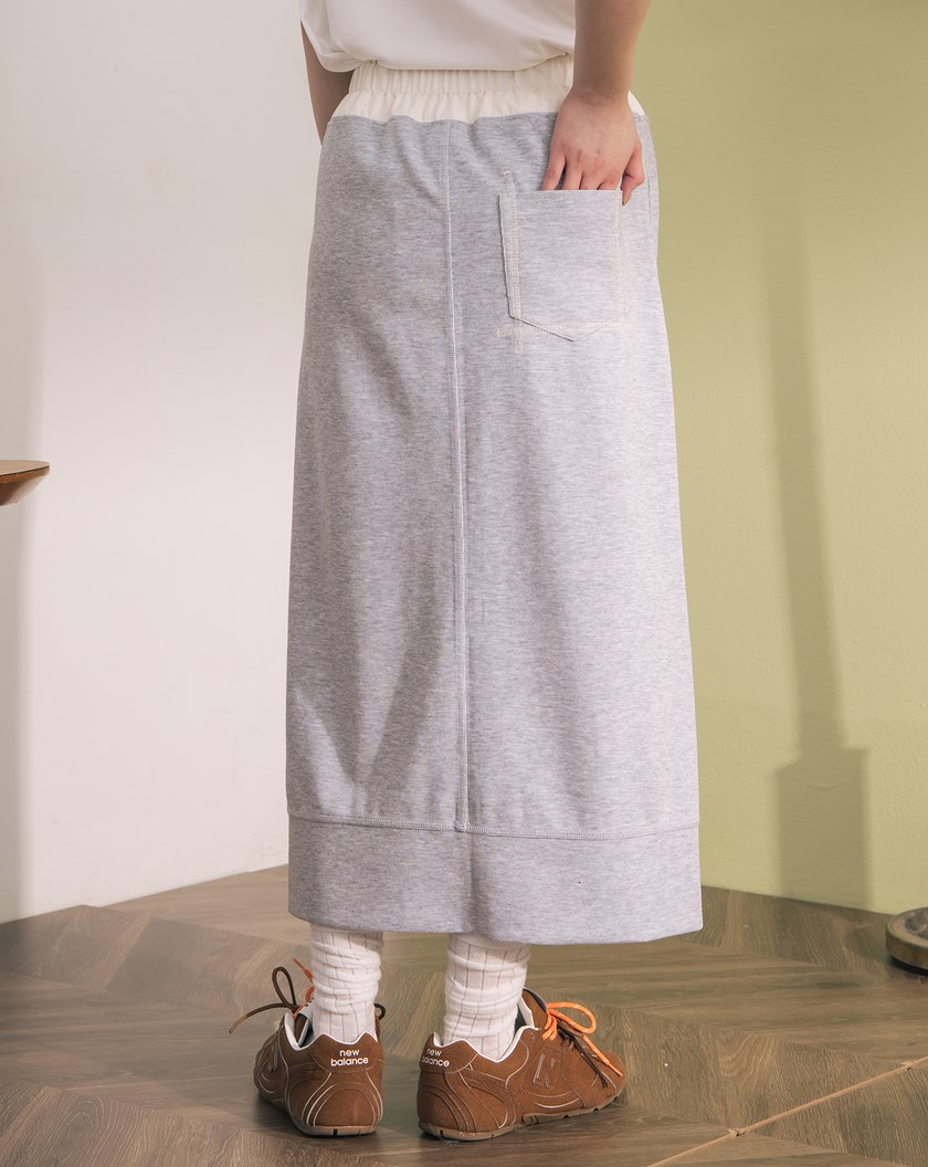 涼感天絲造型爬線直筒長裙(兩色)