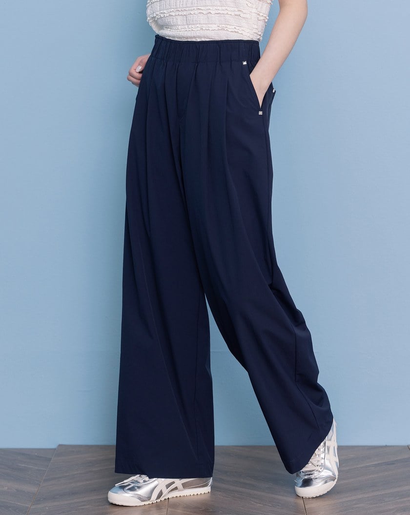 抗UV抗皺鬆緊涼感西裝褲(兩色)