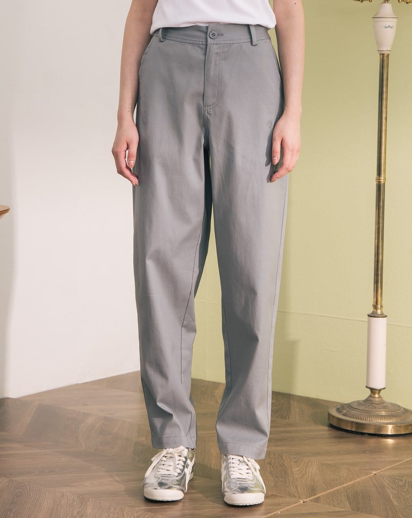 格紋雙層口袋造型彈性男友褲(兩色)