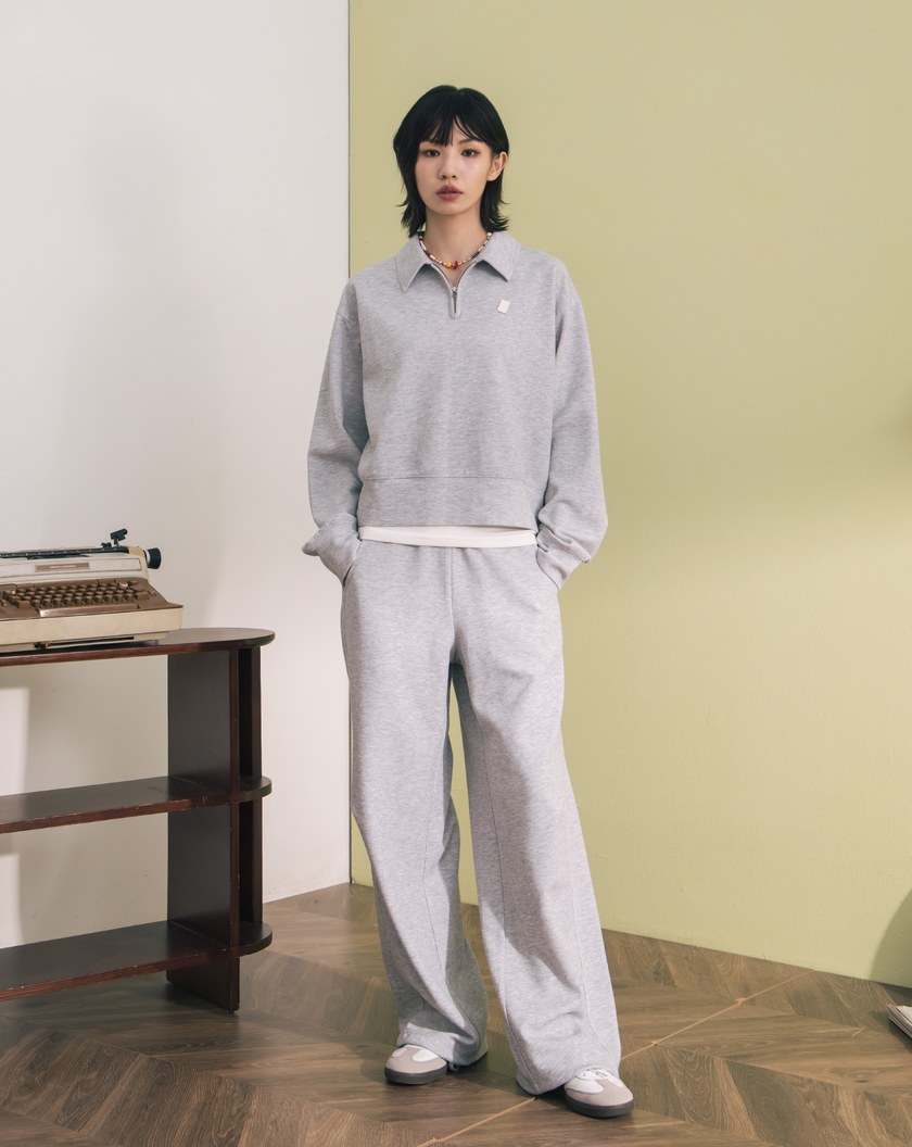 涼感天絲顯瘦剪接褲腳抽繩寬褲(兩色)