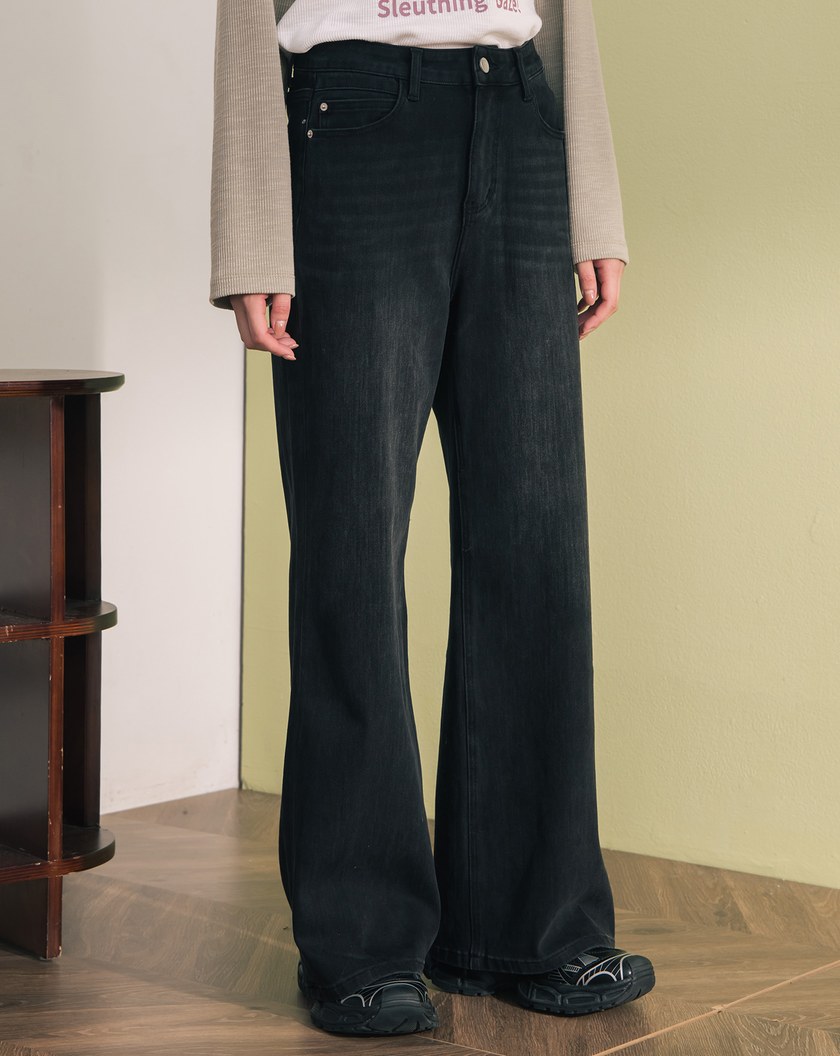 好比例纖長直牛仔直筒褲