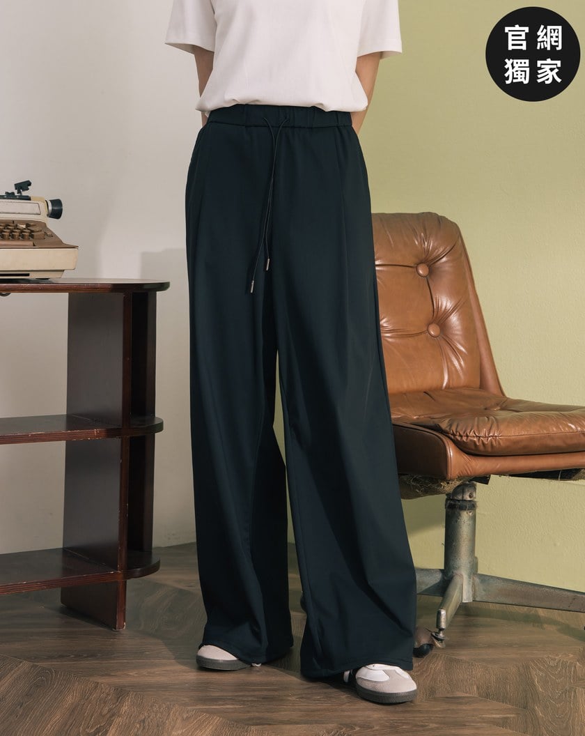 ➤抽繩可調節褲腳透氣運動長褲(兩色)