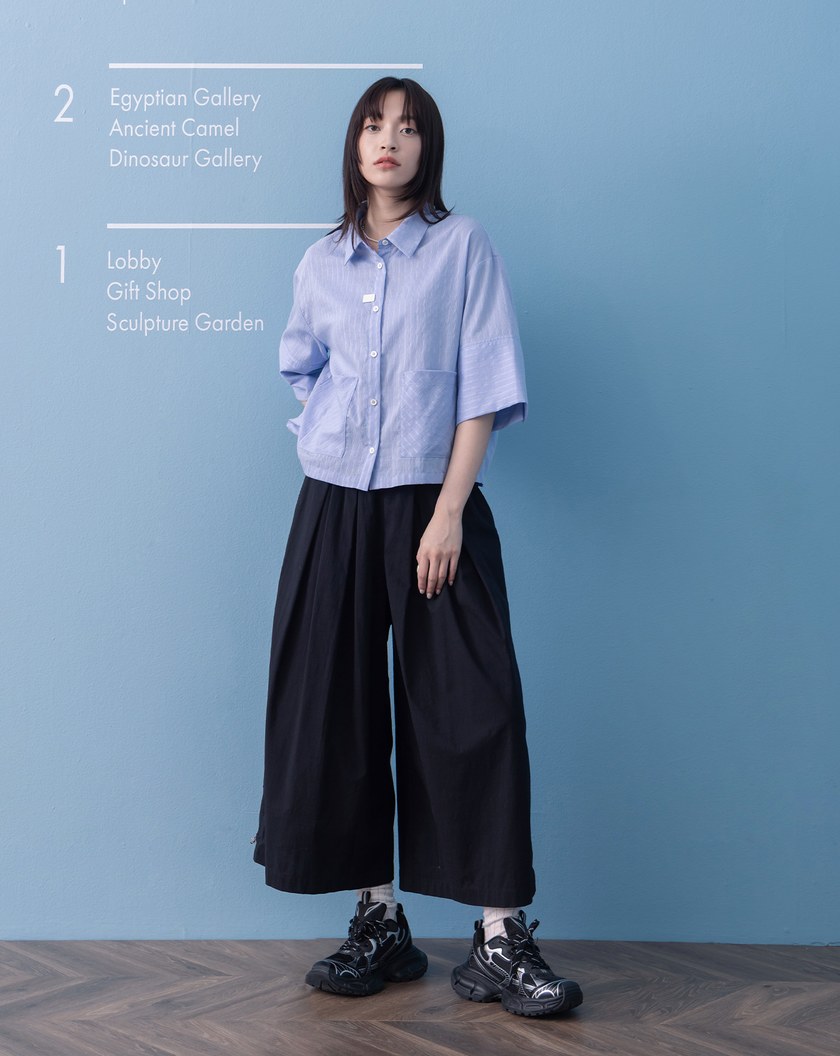 ➤顯瘦彈性八分寬褲(兩色)