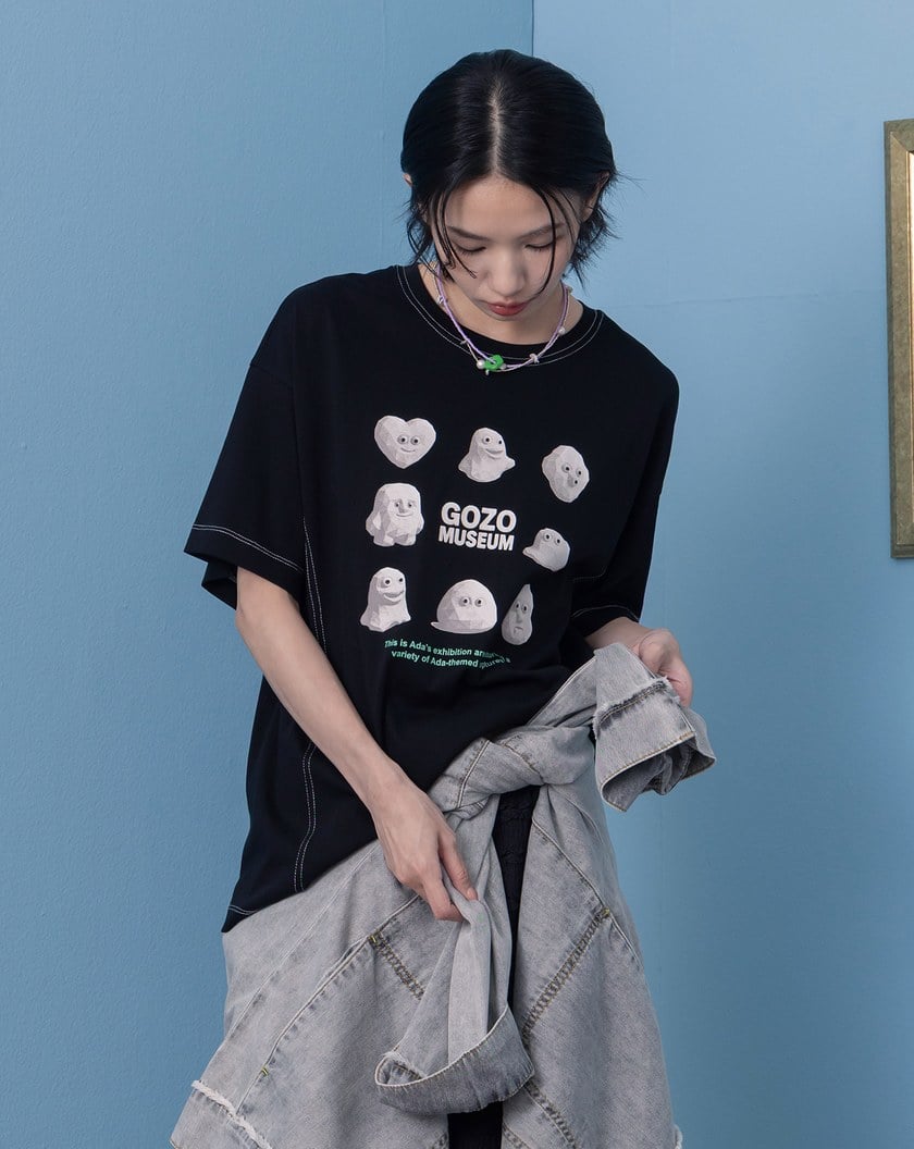 Ada石膏像竹節棉擴型T恤(三色)