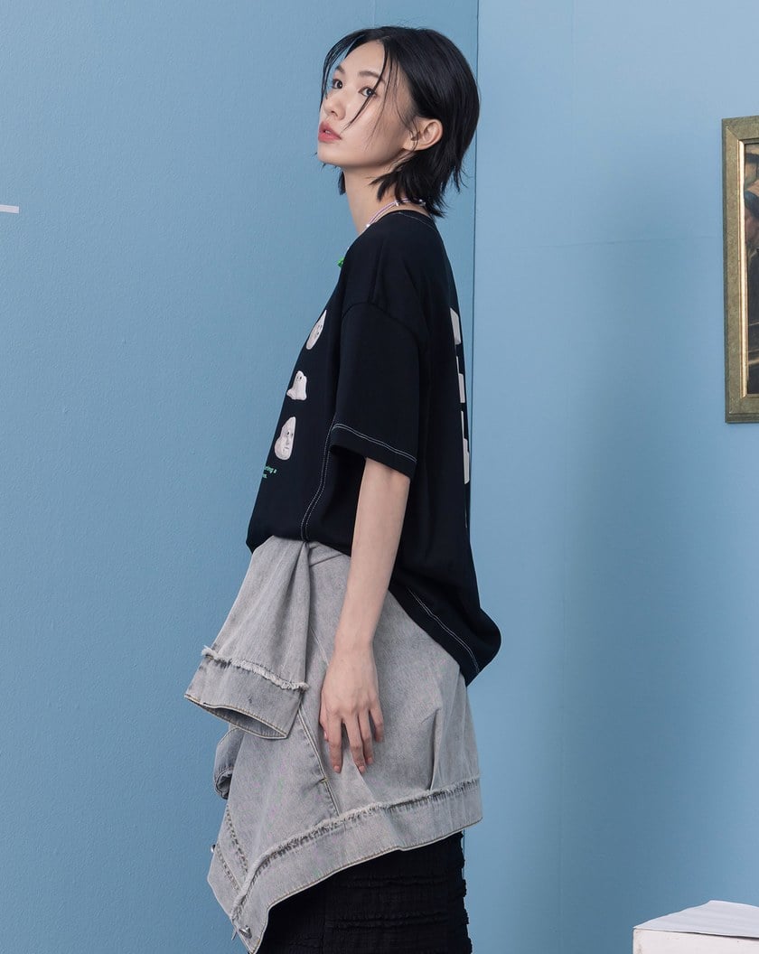 Ada石膏像竹節棉擴型T恤(三色)