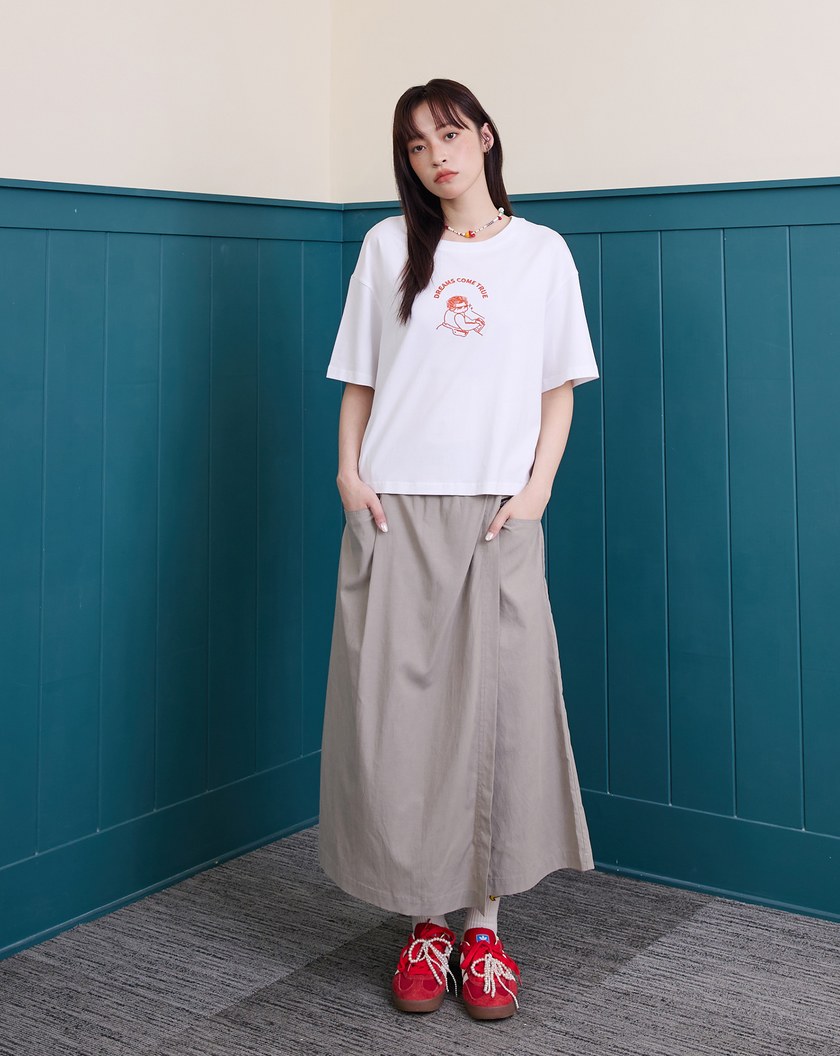 ➤Bingo奶奶繡花涼感T恤(兩色)