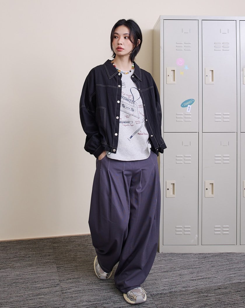 涼感天絲大口袋下擺抽繩外套(兩色)