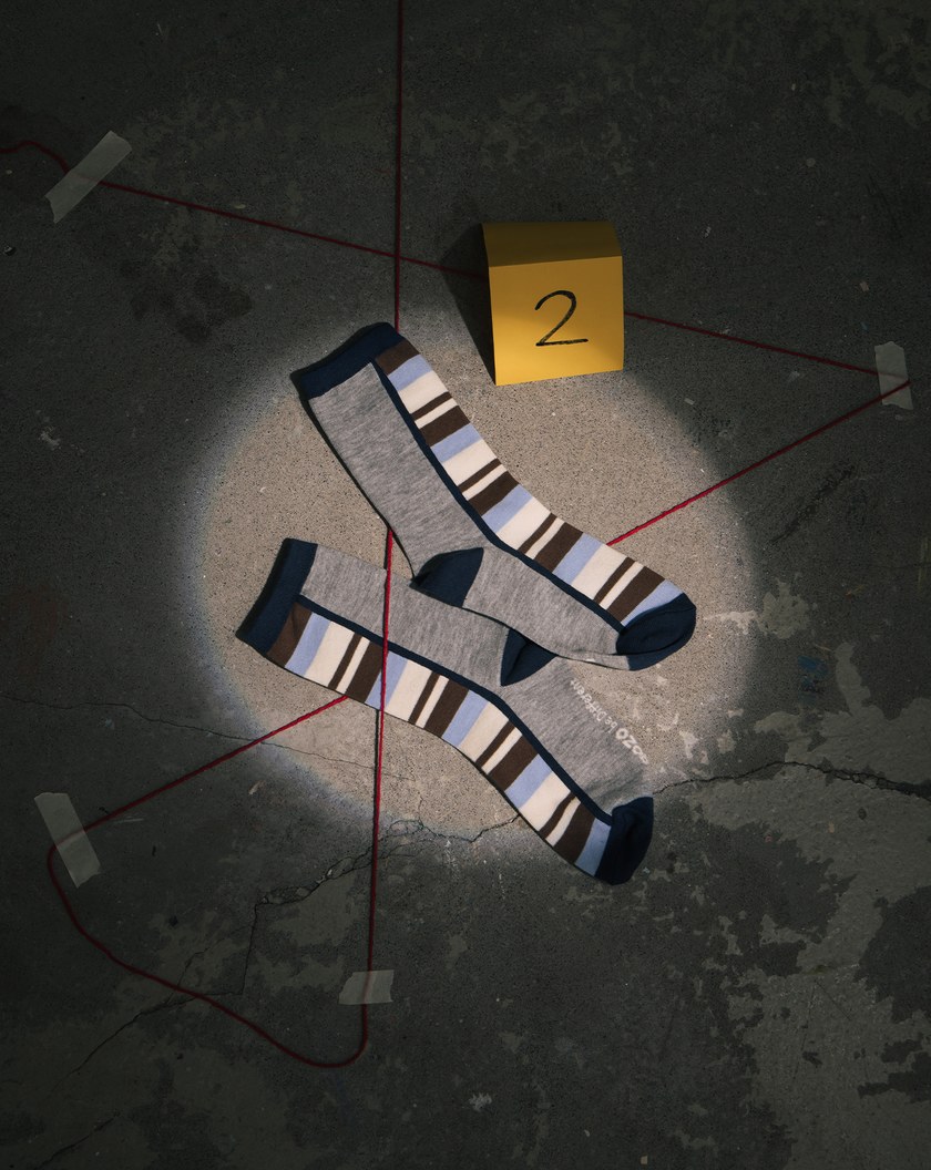 拼接條紋造型長襪(兩色)