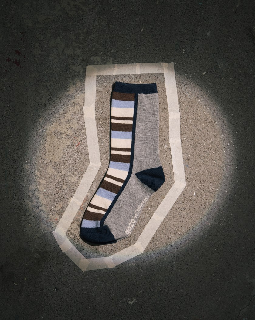 拼接條紋造型長襪(兩色)