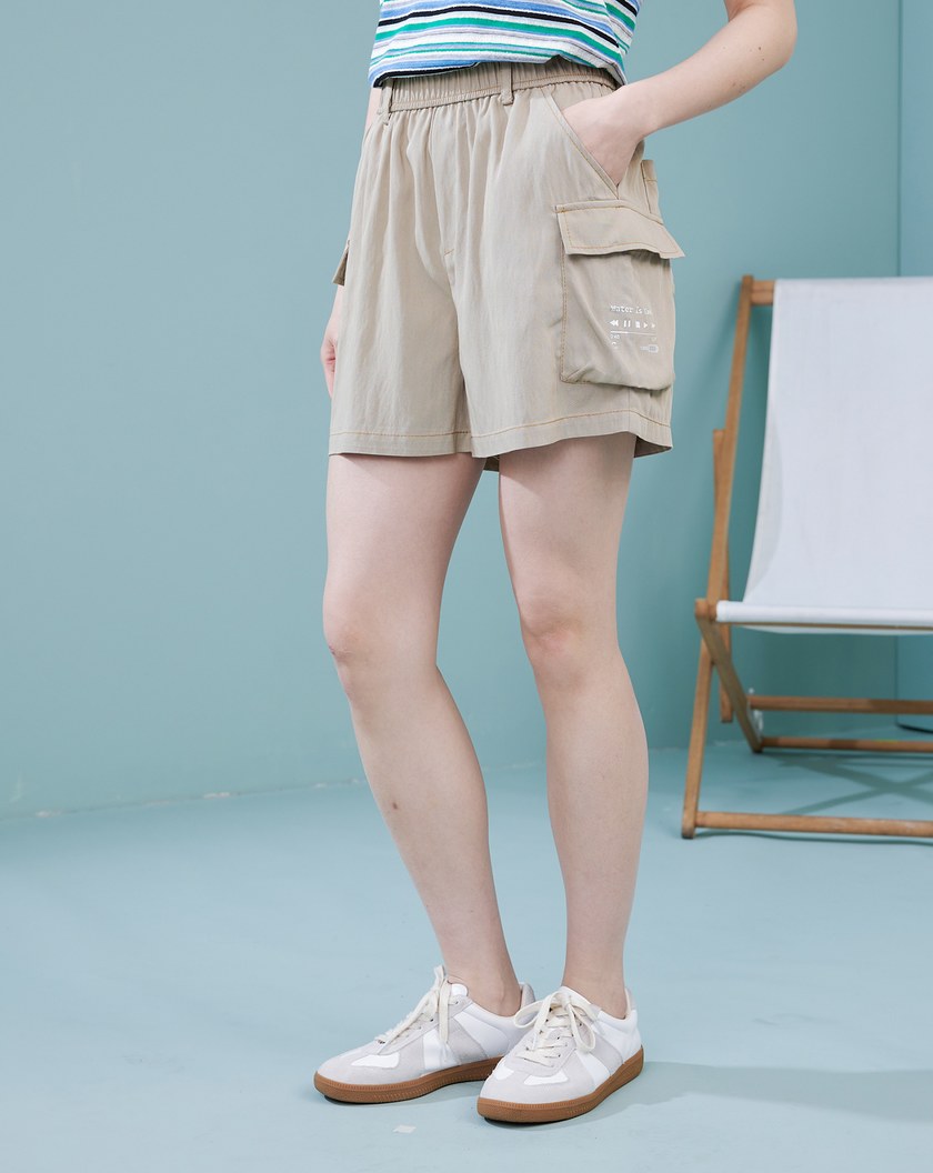 ➤音樂撥放器水洗涼感工裝短褲(兩色)