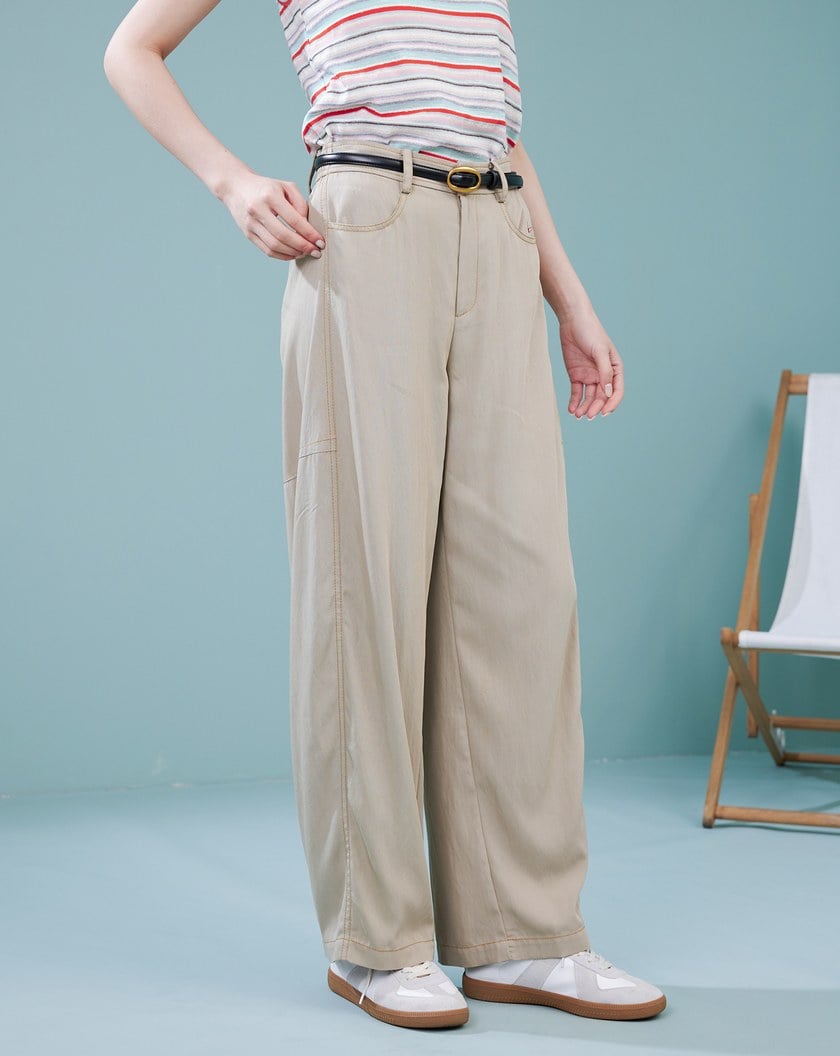 ➤游泳的人車線水洗涼感彎刀褲(兩色)