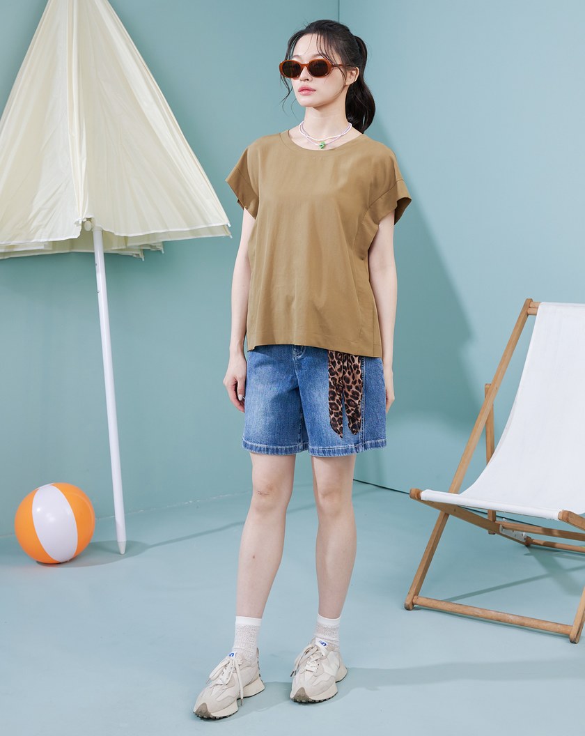 涼感天絲防走光造型上衣(兩色)