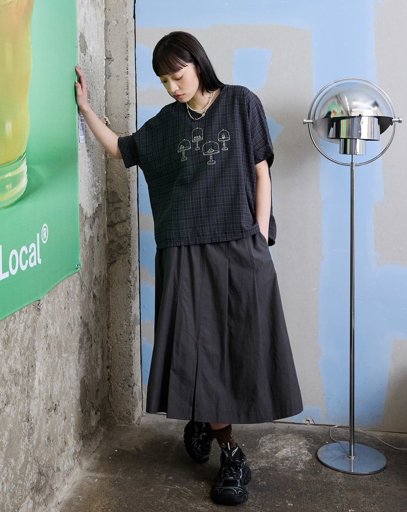 天絲棉涼感鬆緊百褶裙(兩色)