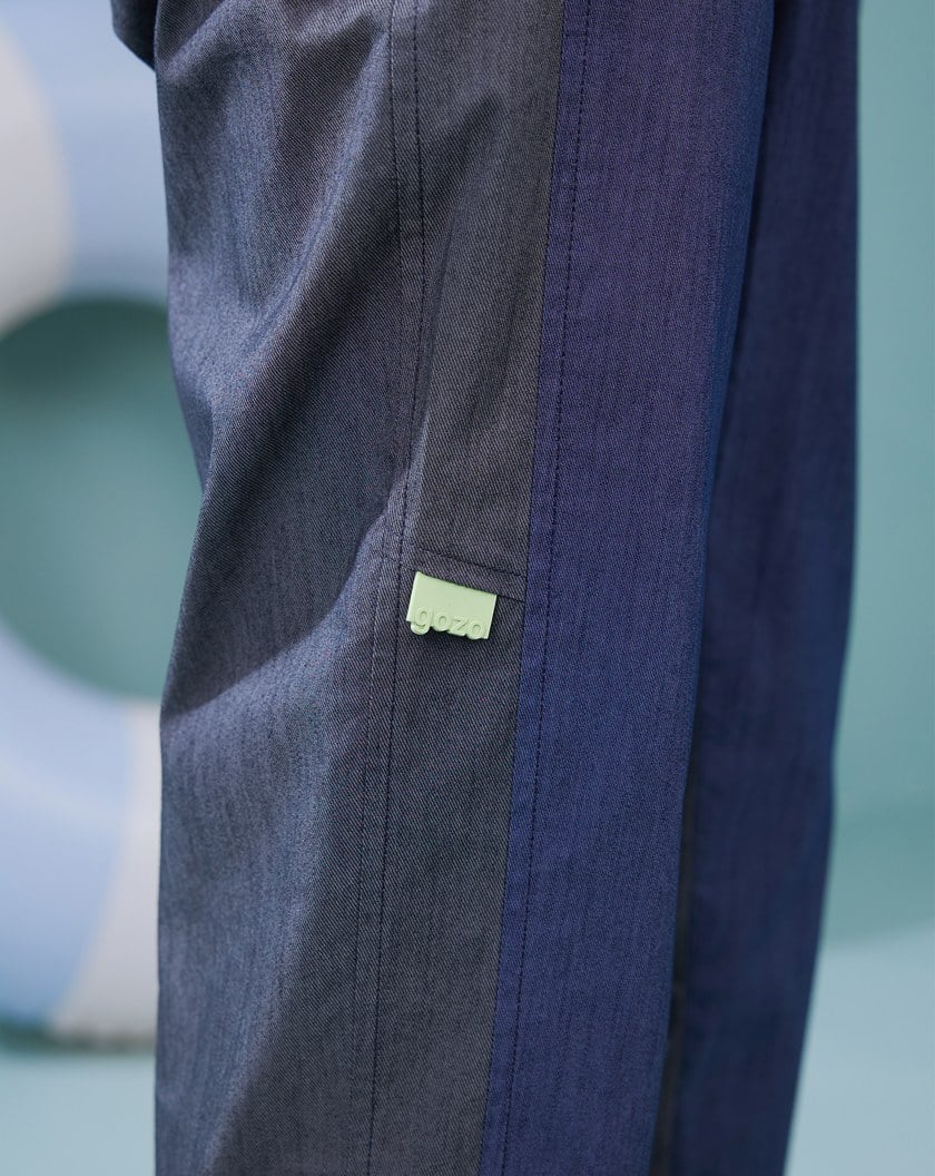 shadow顯瘦彈性拼色男友褲(兩色)