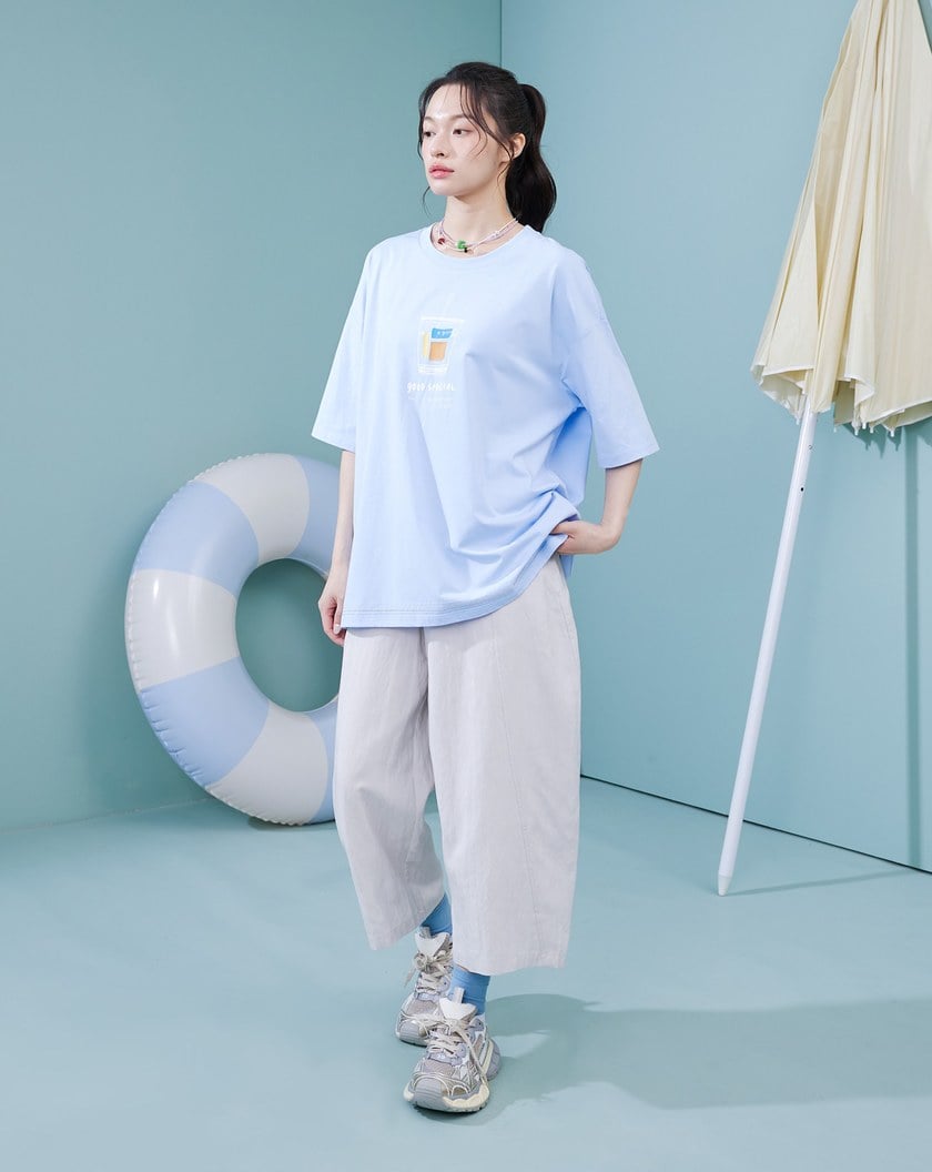 ➤涼感天絲寬版氣球褲(兩色)