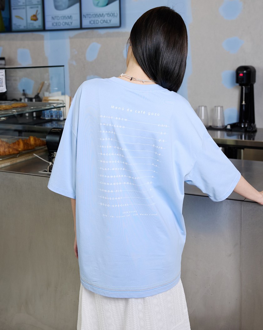 gozo special cafe落肩涼感T恤(兩色)