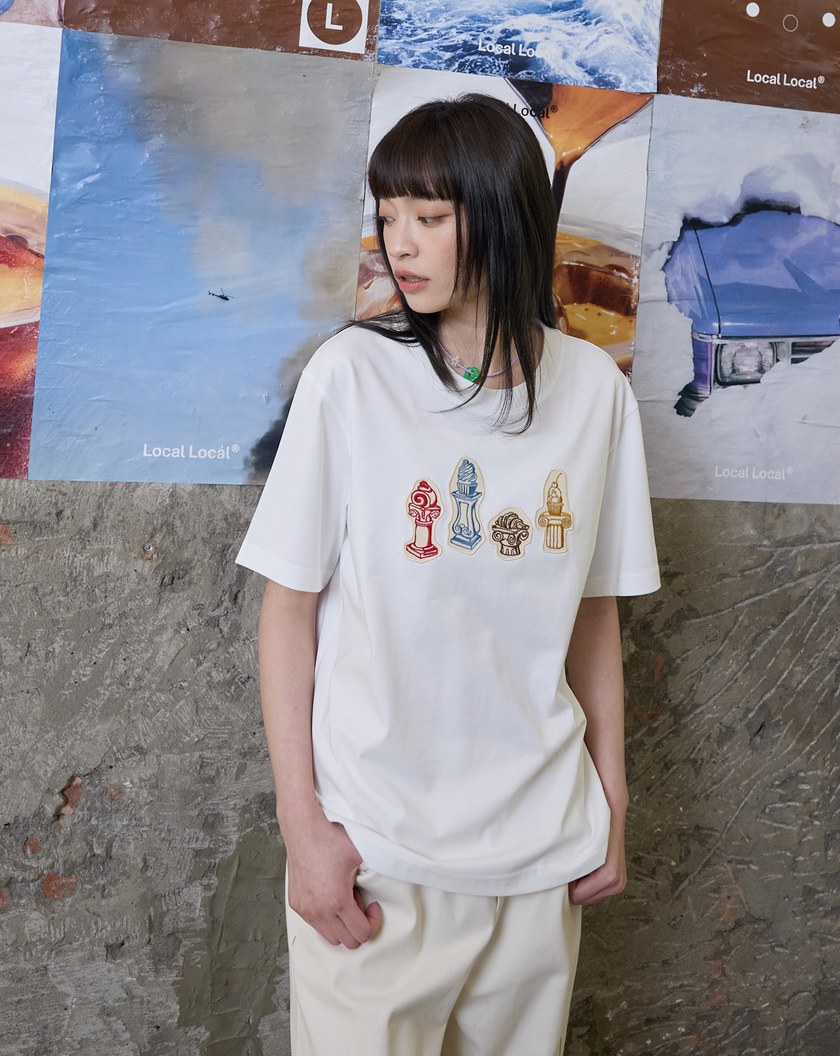 蛋糕藝術品合肩涼感T恤(兩色)