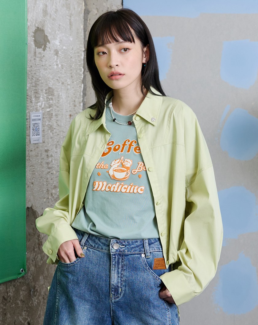 咖啡best medicine合肩涼感T恤(兩色)