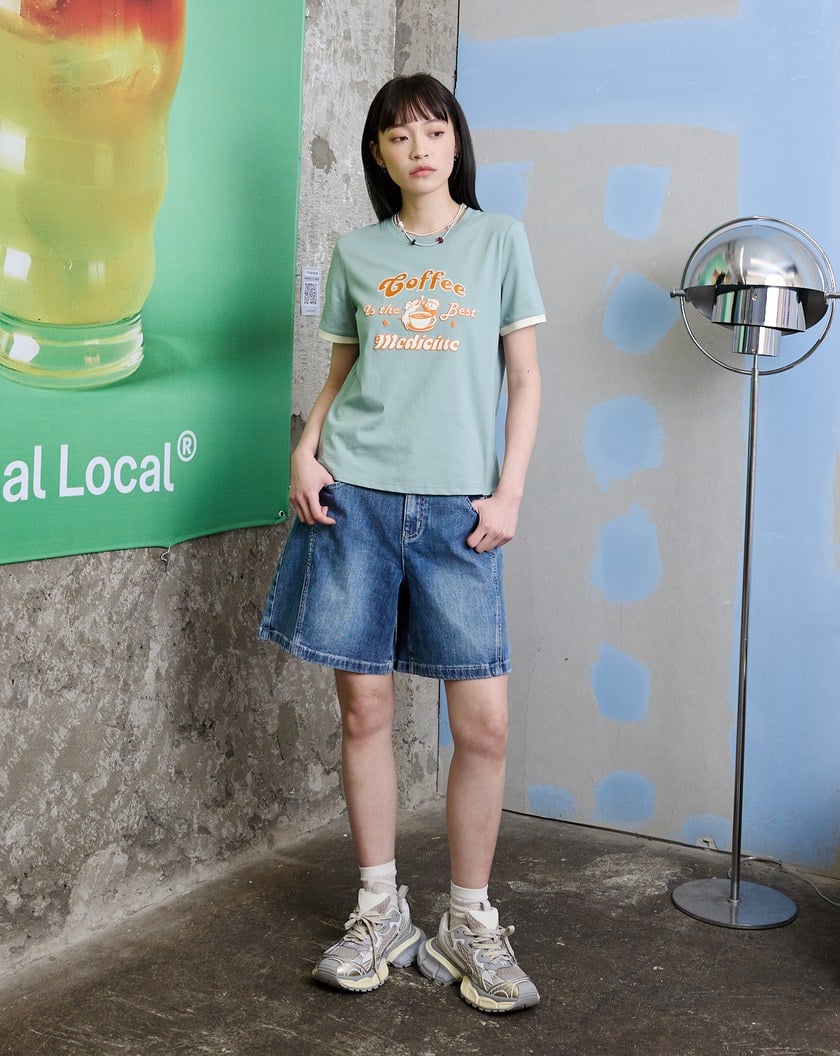 咖啡best medicine合肩涼感T恤(兩色)