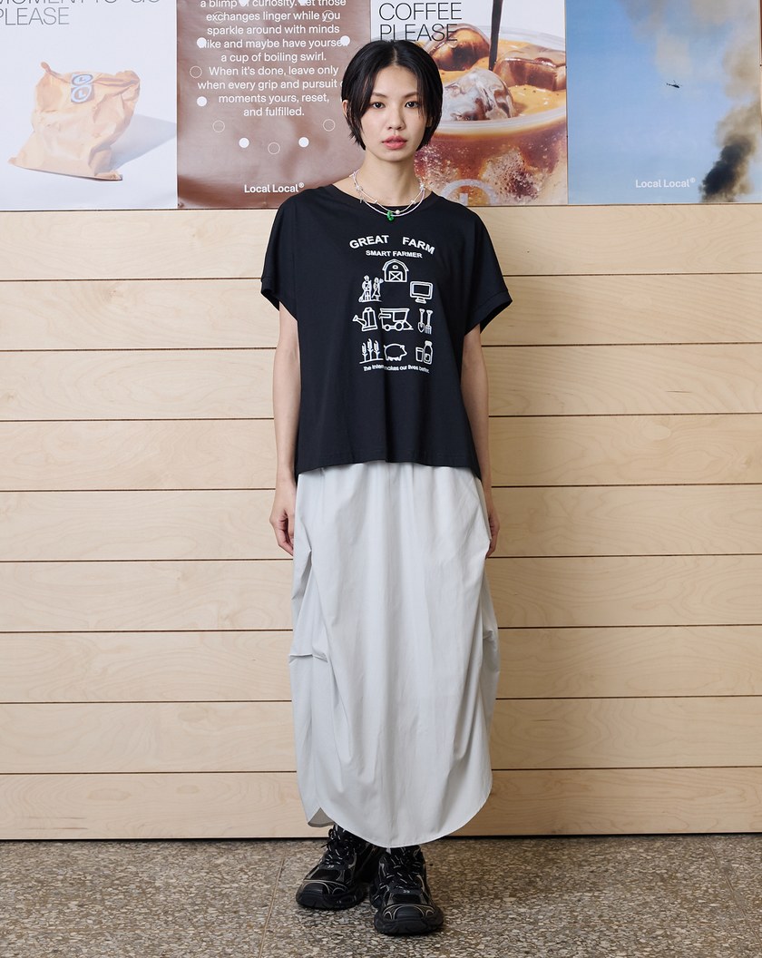 ➤GREAT FARM落肩純棉T恤(兩色)
