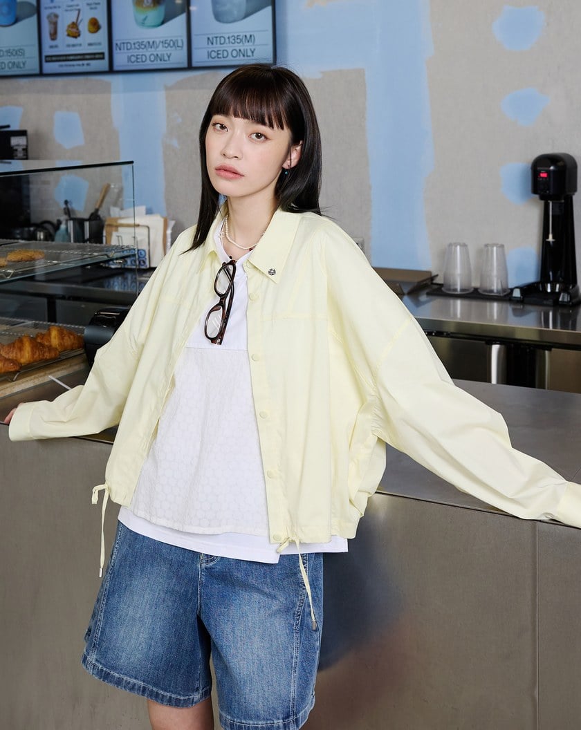 咖啡杯花苞造型襯衫外套(兩色)