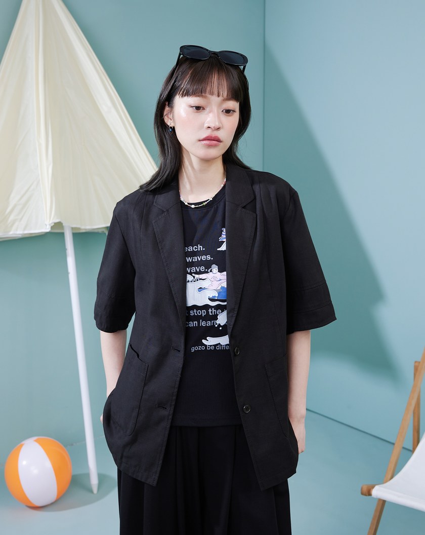 抗UV復古橢圓小臉墨鏡(三色)