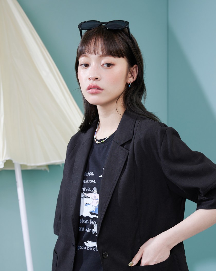 抗UV復古橢圓小臉墨鏡(三色)