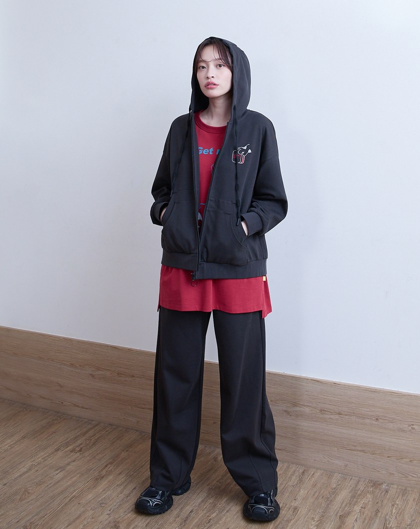 ➤自摸~麻將多口袋造型帽繩連帽外套(兩色)