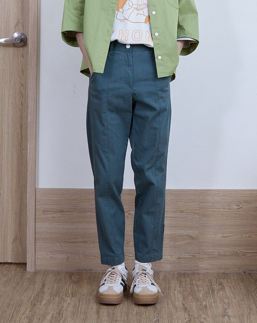 g字繡花顯瘦水洗窄管褲(兩色)