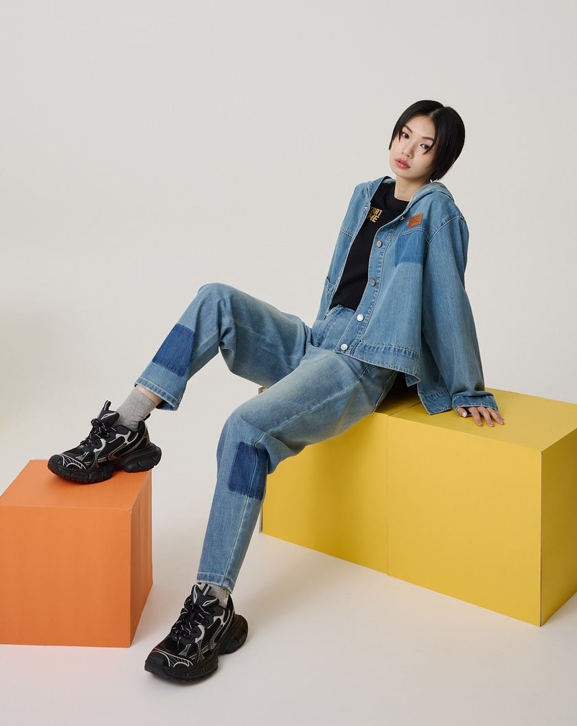 造型拔染涼感天絲麻牛仔褲(兩色)