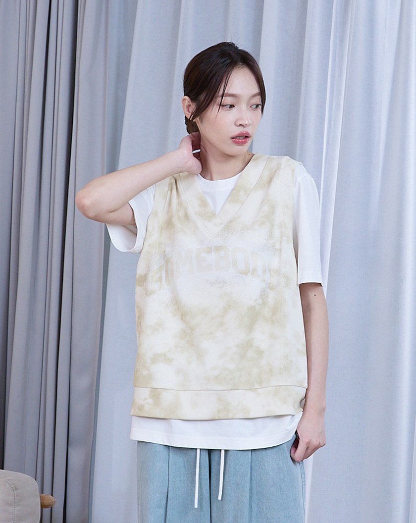 HOMEBODY暈染外搭V領背心(兩色)