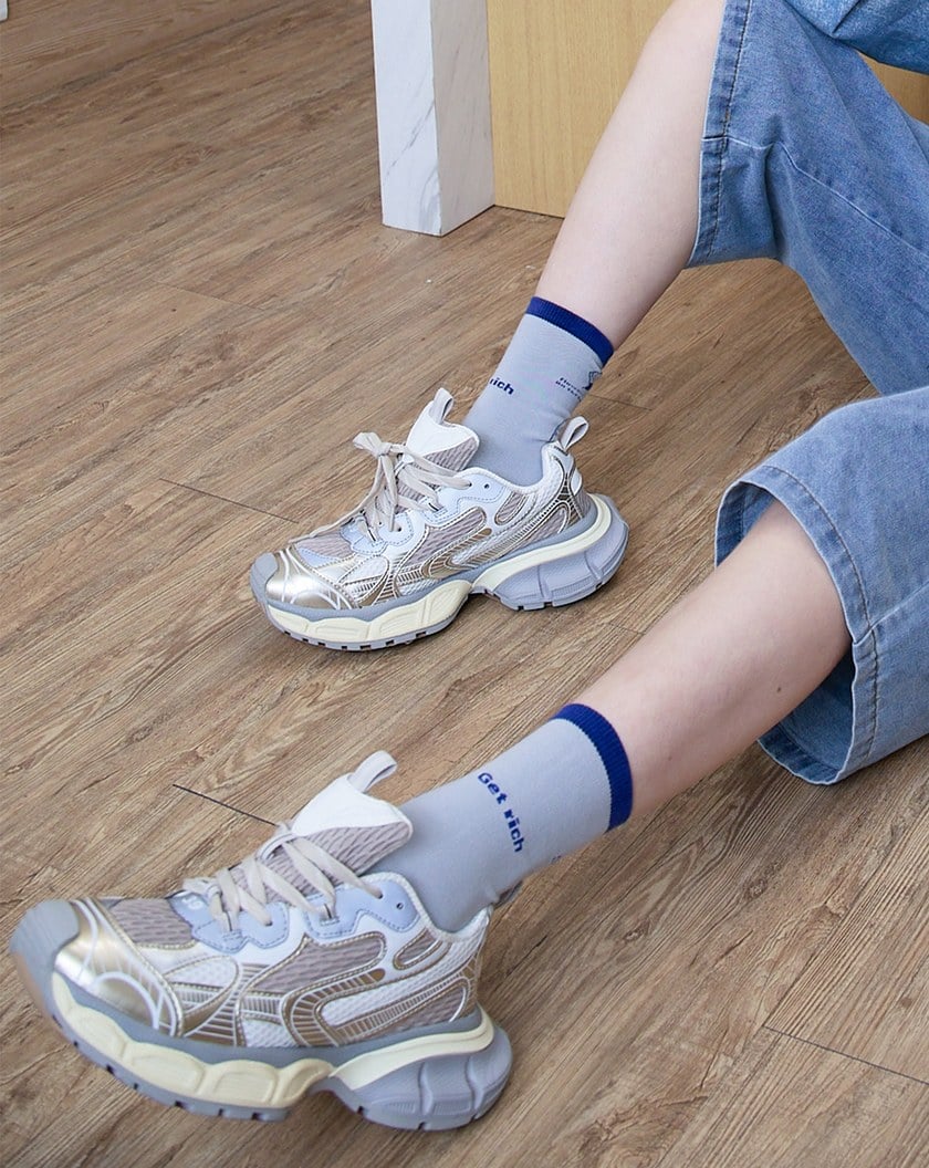 旺!貓貓打麻將緹花長襪(兩色)