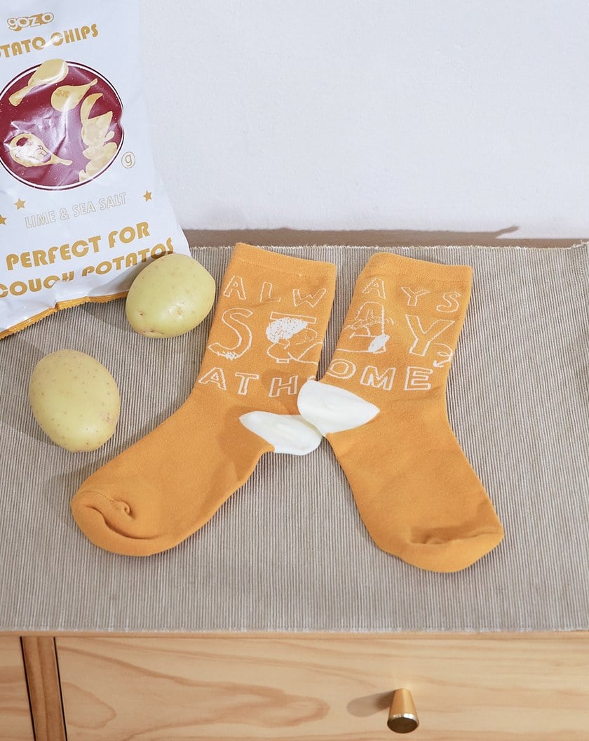 宅男宅在家緹花長襪(兩色)