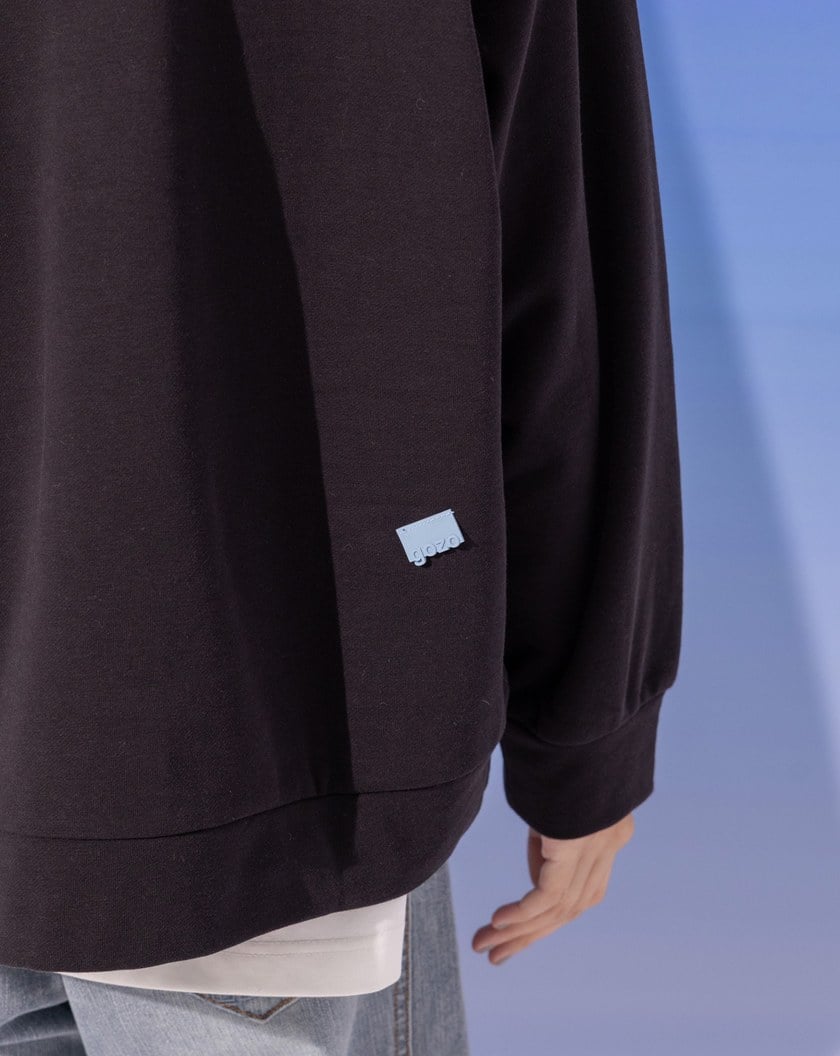 ➤發熱曬衣夾造型滑雪纜車印花大學T(兩色)