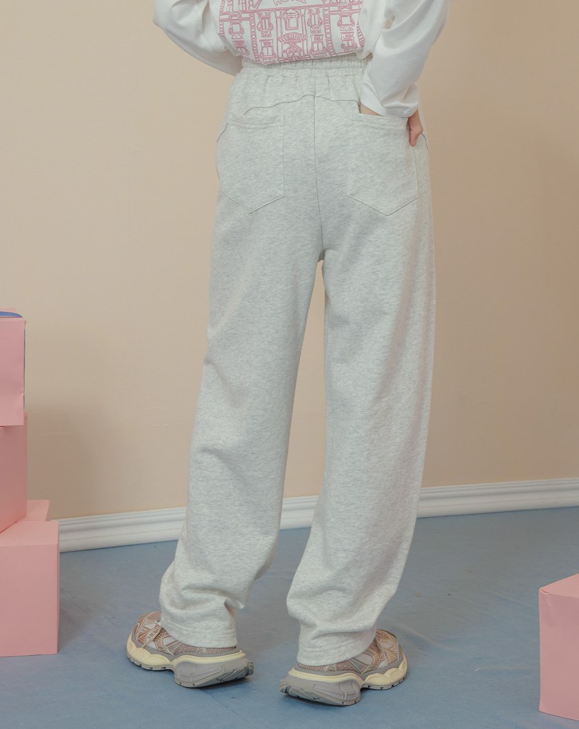 側邊顯瘦剪接抽繩鬆緊長褲(兩色)