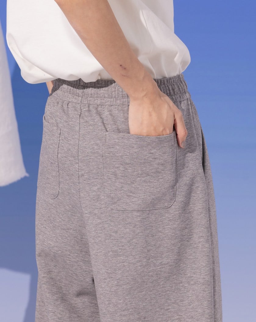 立體打褶造型鬆緊寬褲(三色)