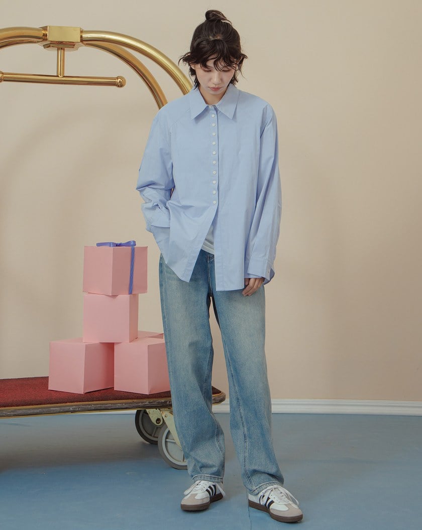 顯瘦刷色彈性牛仔男友褲(兩色)