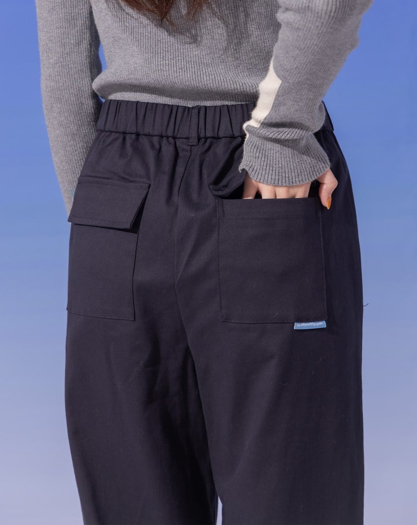 ➤休閒微縮口鬆緊長褲(兩色)