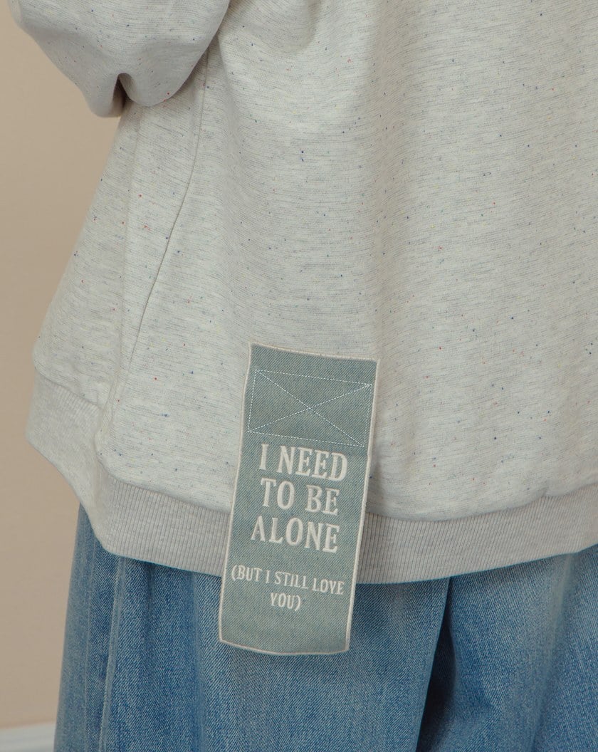 美式復古印花彩色潑墨大學T(兩色)