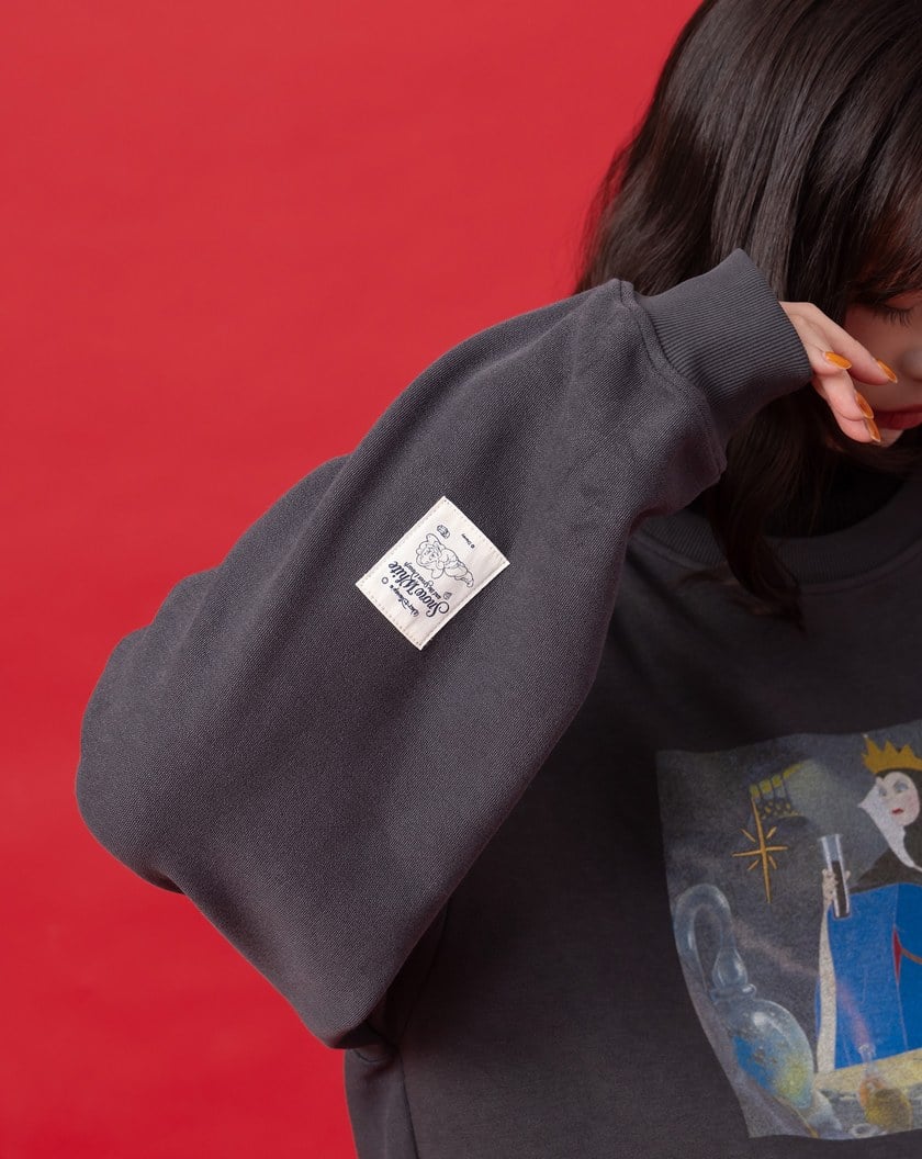 迪士尼系列 壞皇后暗黑魔法立體拋袖大學T