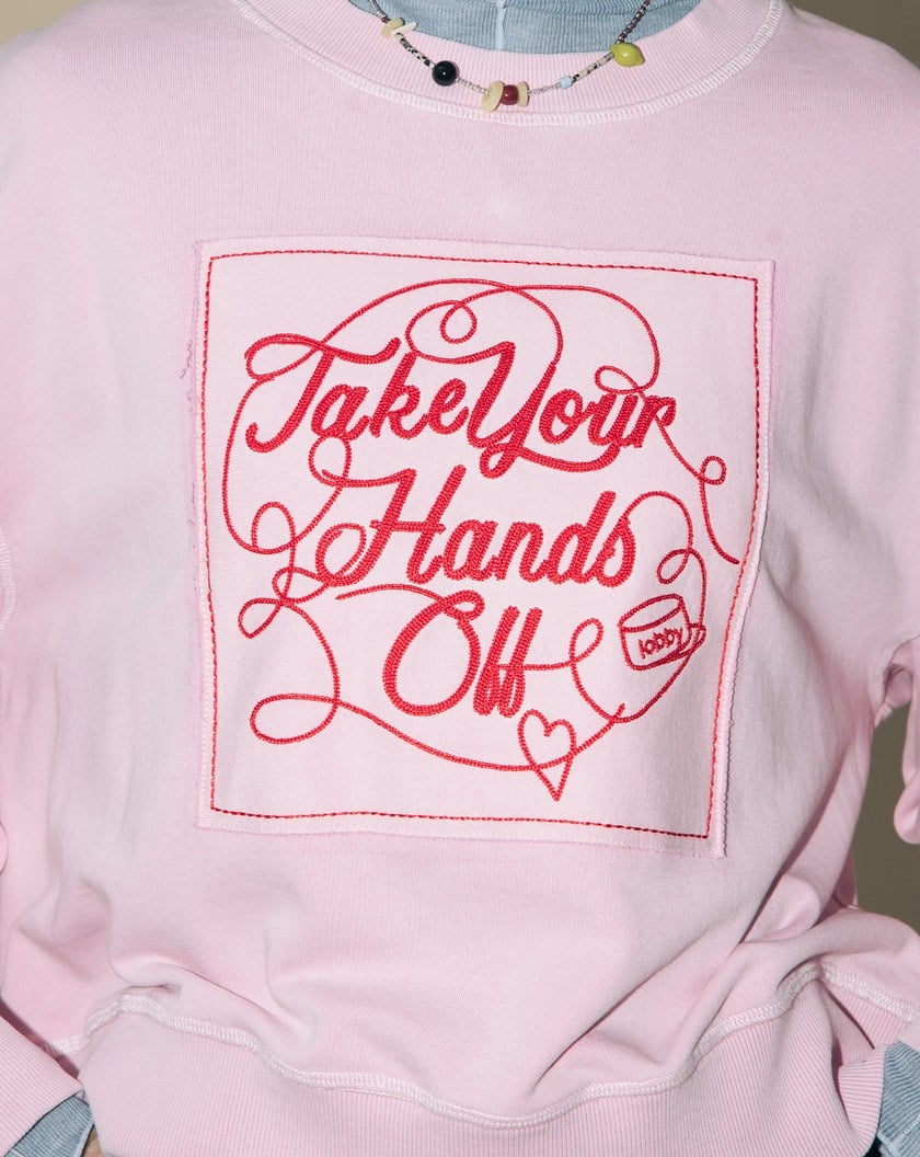 A|特殊蠟洗爬線造型落肩大學T(兩色)