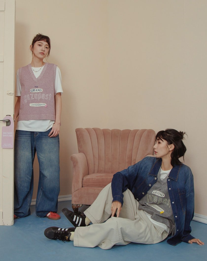 Gozopest繡花針織背心(兩色)